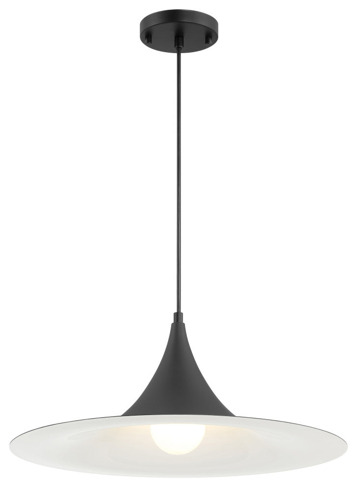 Costa LED Pendant, Replaceable LED, Matte Black, 19in