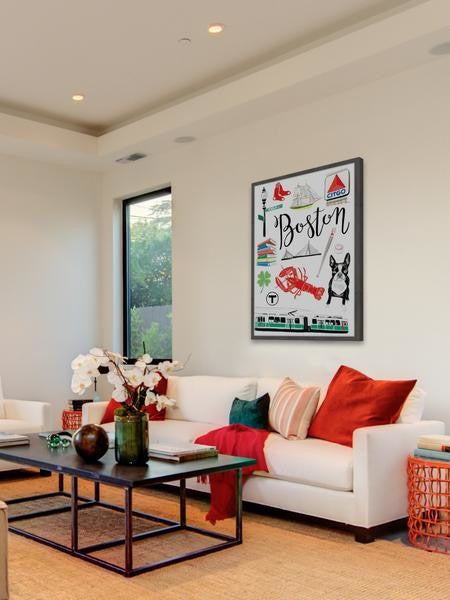 "Boston Icons" Framed Painting Print, 20"x30"