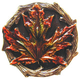 Maple Leaf Knob Antique Copper, Brass Hand Tinted