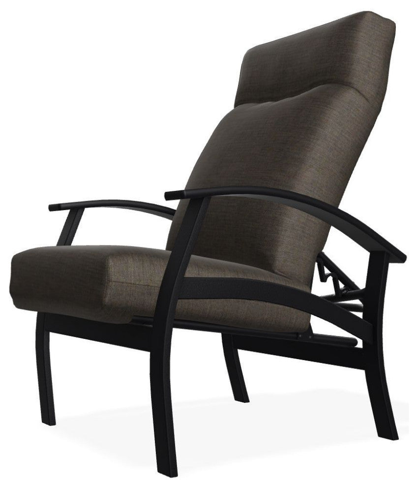 Belle Isle Cushion Outdoor Adjustable Back Chair, Rain Cast/Black