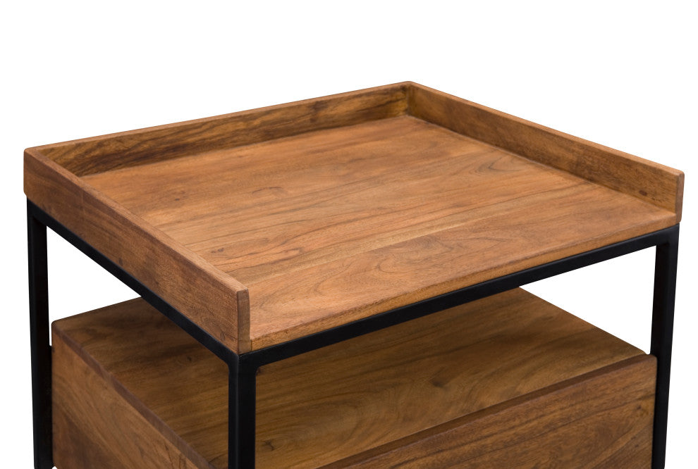 Industrial Vancouver Side Table - Brown