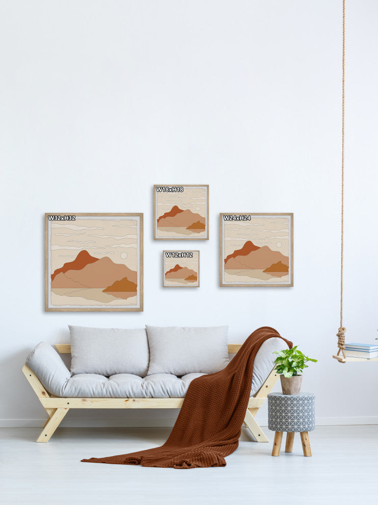"Mountain Wilderness" Framed Painting Print, 32x32