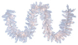 9-Foot Pre-Lit Crystal White Garland