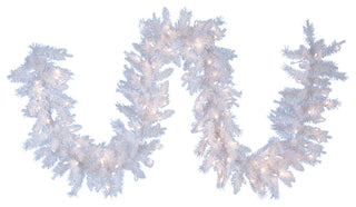 9-Foot Pre-Lit Crystal White Garland