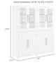Roarke 2Pc Pantry Storage Cabinet WithGlass Door Hutch Set, 2 Pantries