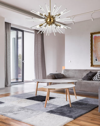 Samuel 32" Crystal Rod Pendant, Gold