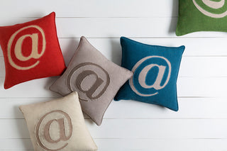 Linen Text Pillow 22x22x5, Down Fill
