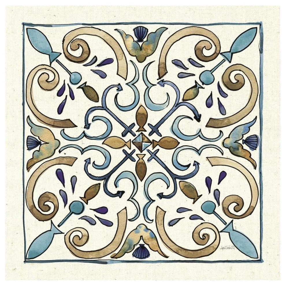 "Coastal Breeze Tile I" Digital Paper Print by Anne Tavoletti, 20"x20"