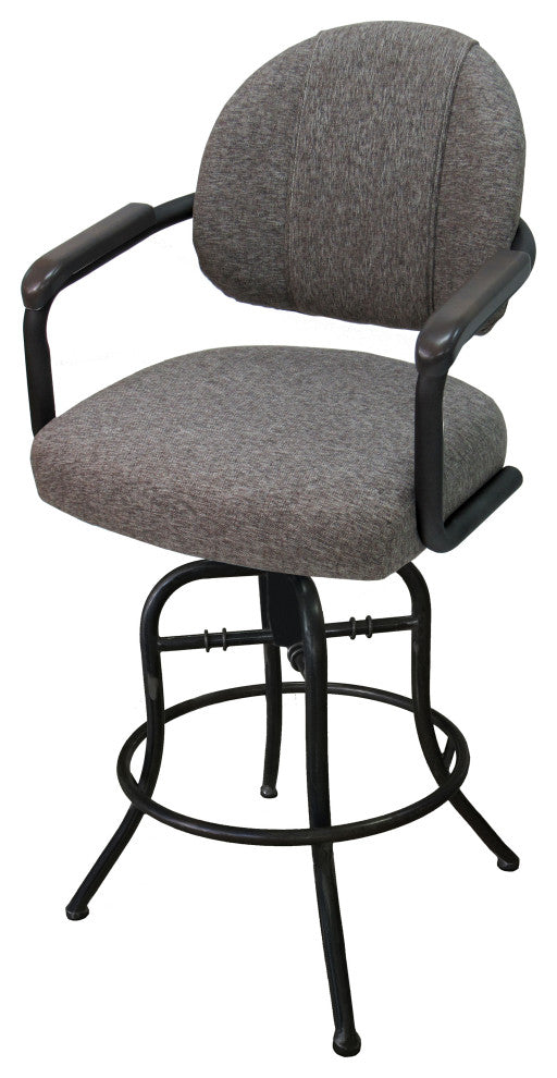Swivel Tilt Metal Counter 26" or 30" Bar Stool - M-79, Mojave Gray, Black, 30"