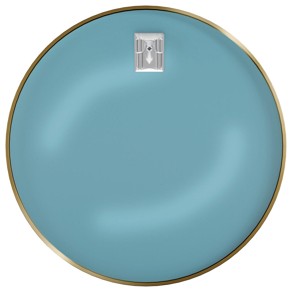 Round Framed Wall Mounted Bathroom Vanity Mirror, Brushed Gold;, 32" X 32"