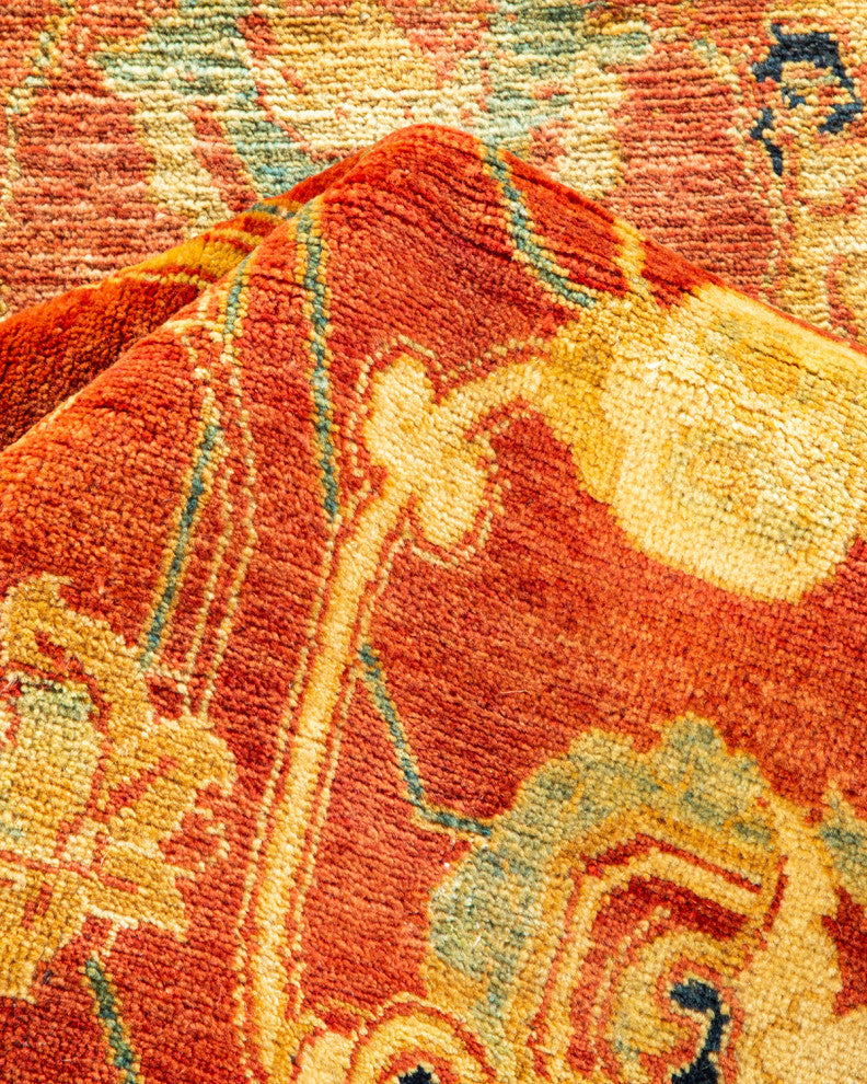 Mogul, One-of-a-Kind Hand-Knotted Area Rug Orange, 6' 1" x 9' 2"