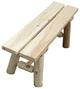 Rustic White Cedar Log Backless Bench, 4 Foot