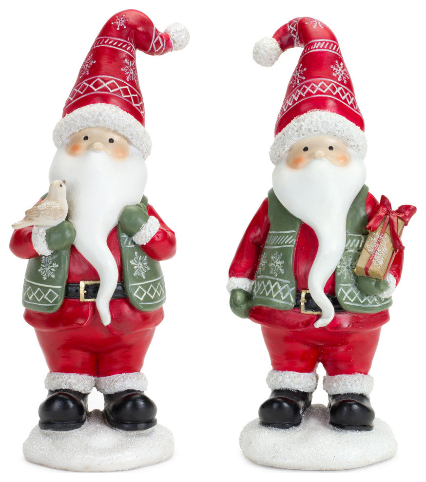 Santa Figurine, 2-Piece Set