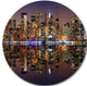City Of Manhattan Panorama, Cityscape Photo Disc Metal Artwork, 23"