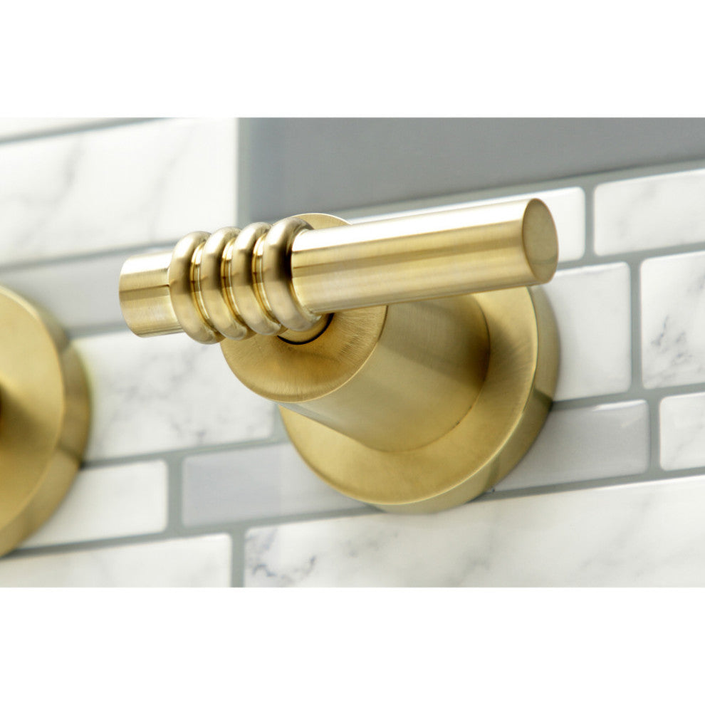 KS8057ML Wall Mount Tub Faucet, Brushed Brass
