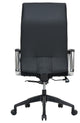 LeisureMod Hilton Modern High Back Leather Conference Office Chair, Black