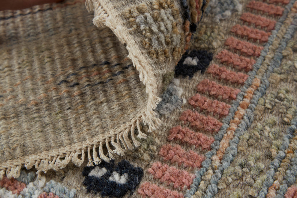 Eckhart Tribal Rug, Khaki, 2'6"x10'