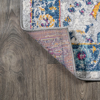 Izil Modern Persian Light Gray/Blue 3'x5' Area Rug