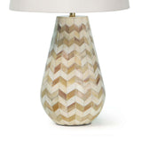 Cassia Chevron Table Lamp, Neutral