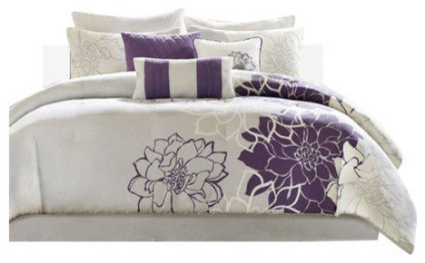 Madison Park Sateen Printed Comforter 7-Piece Set, California King