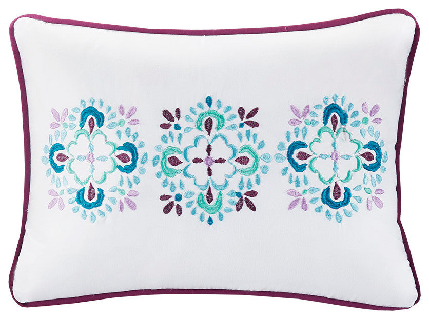 Intelligent Design Joni 6 Piece Boho Reversible Daybed Set, Purple