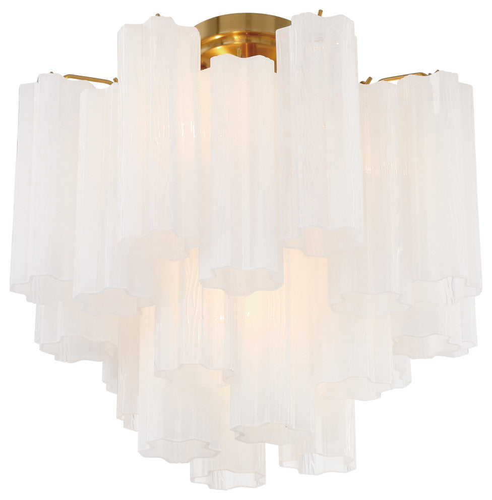 CRYSTORAMA Addis 4 Light Aged Brass Ceiling Mount