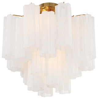 CRYSTORAMA Addis 4 Light Aged Brass Ceiling Mount