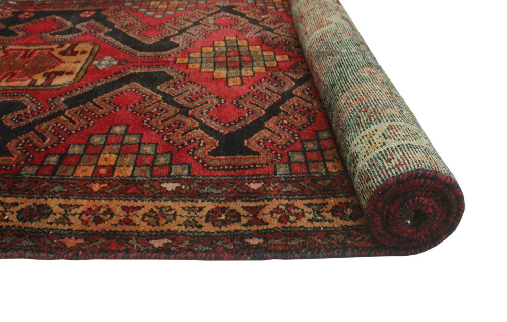 Fine Vintage Distressed Tracey Red Runner