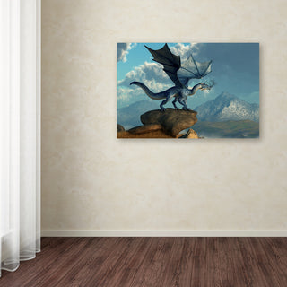 Daniel Eskridge 'Blue Dragon' Canvas Art, 30" x 47"