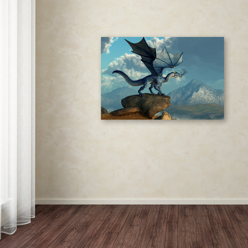 Daniel Eskridge 'Blue Dragon' Canvas Art, 30" x 47"