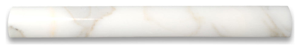 Calacatta Gold Marble Round Covering Edge Pencil Liner Trim Molding, 1 piece