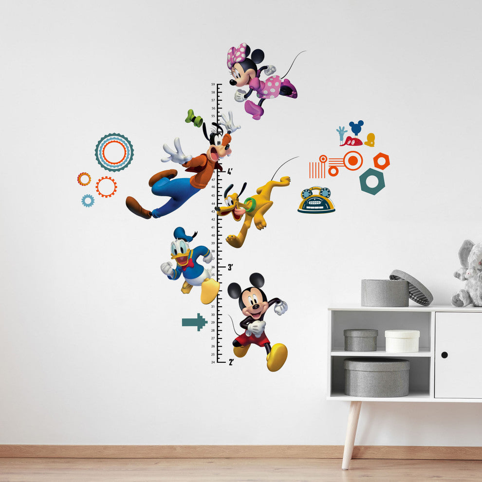 Mickey And Friends Growth Chart Peel And Stick Wall Decals