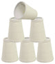 32653-6 Small Hardback Empire Chandelier Clip On Lamp Shade Oatmeal 2 1/2"x4"x5"