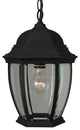 Bent Glass Cast Aluminum Small Pendant, Textured Matte Black