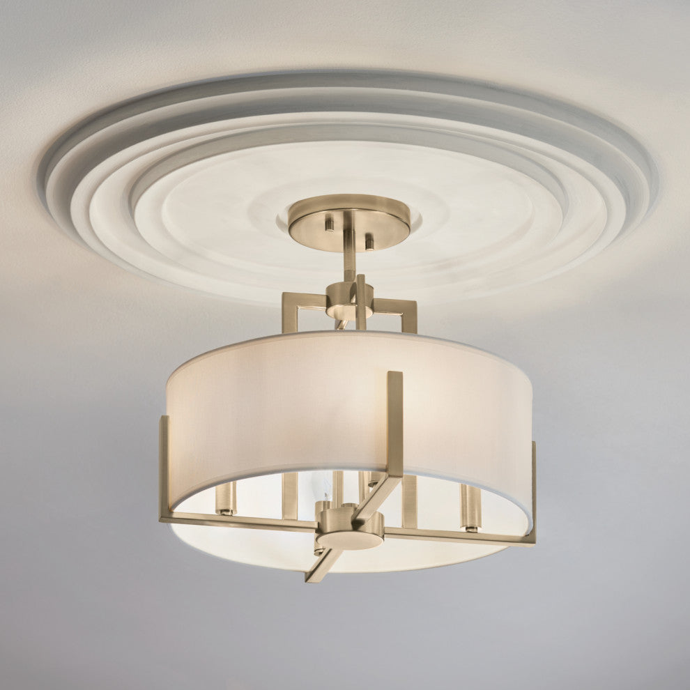 Malen 4 Light Semi Flush Light, Champagne Bronze