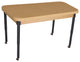 Mobile Rectangle High Pressure Laminate Table with Adjustable Legs, 20"-31"