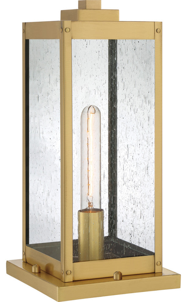Westover 1-Light Outdoor Lantern, Antique Brass
