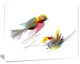 Flying Birds Illustration, Large Animal Canvas Art Print, 20"x12"