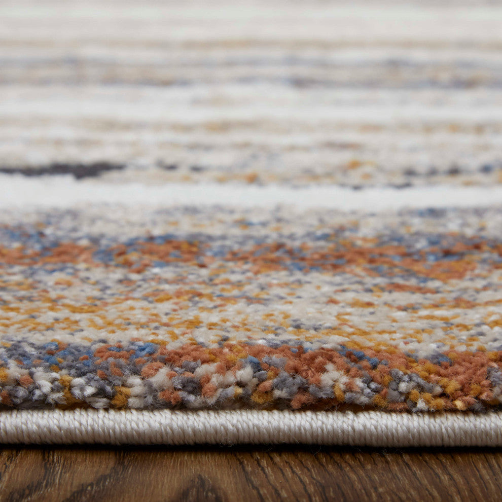Odera R39MQ Modern/Global Rug, Ivory/Multi, 8'x10'