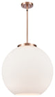 Athens Pendant, Antique Copper, Matte White, Matte White
