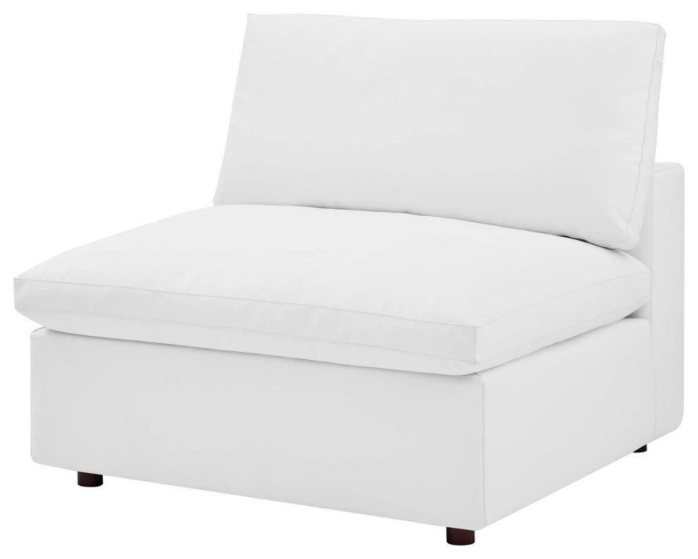 Sectional Sofa Set, Faux Vegan Leather, White, Modern, Living Lounge Hospitality