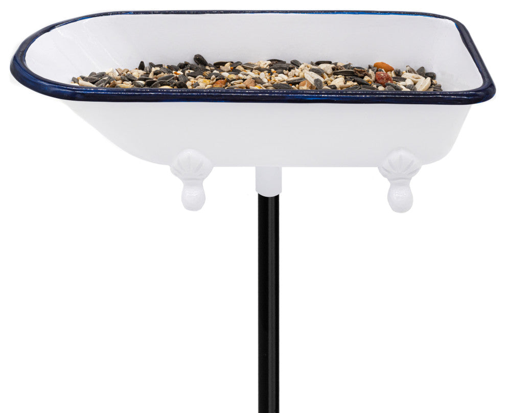Splish-Splash Bird Bath Brass With White Finish by Good Directions