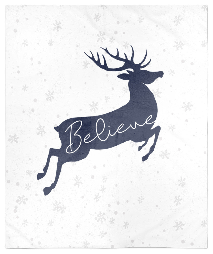 Believe Deer 50x60 Sherpa Fleece Blanket