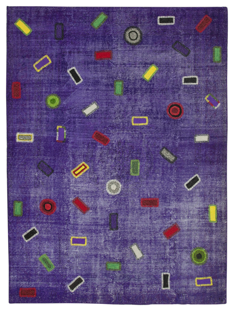 Rug N Carpet - Handmade Oriental 7' 10" x 10' 8" Decorative Patchwork Area Rug