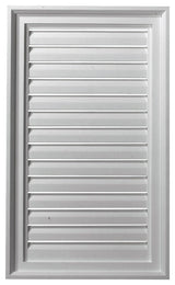 18"W x 30"H Vertical Gable Vent Louver, Functional