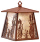 7 5"W Reeds & Cattails Hanging Wall Sconce