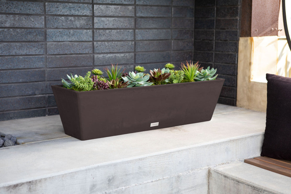 Veradek Pure Series Window Box, Espresso, 36 Inch, 1 Pack