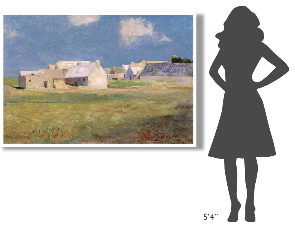 "Breton Village, 1890" Digital Paper Print by Odilon Redon, 62"x42"