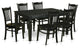 Wegr7-Black-W Dining Room Sets For 6 -Dining Table and 6 Dinette Chairs