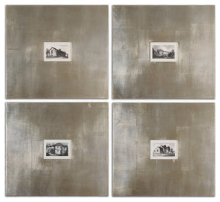 Uttermost Historical Buildings Framed Art Set/4